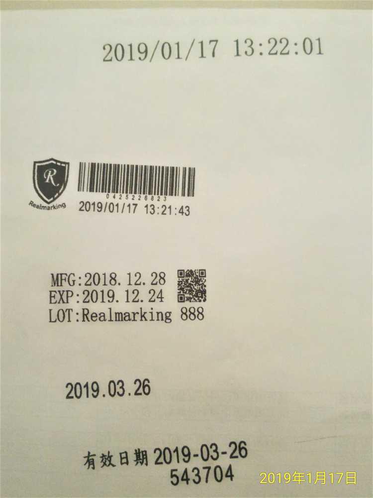 [手持式噴印機]RN 不同資料連續噴印